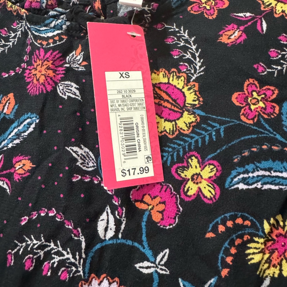 Xhilaration Multicolor Floral Blouse NWT - Picture 5 of 13
